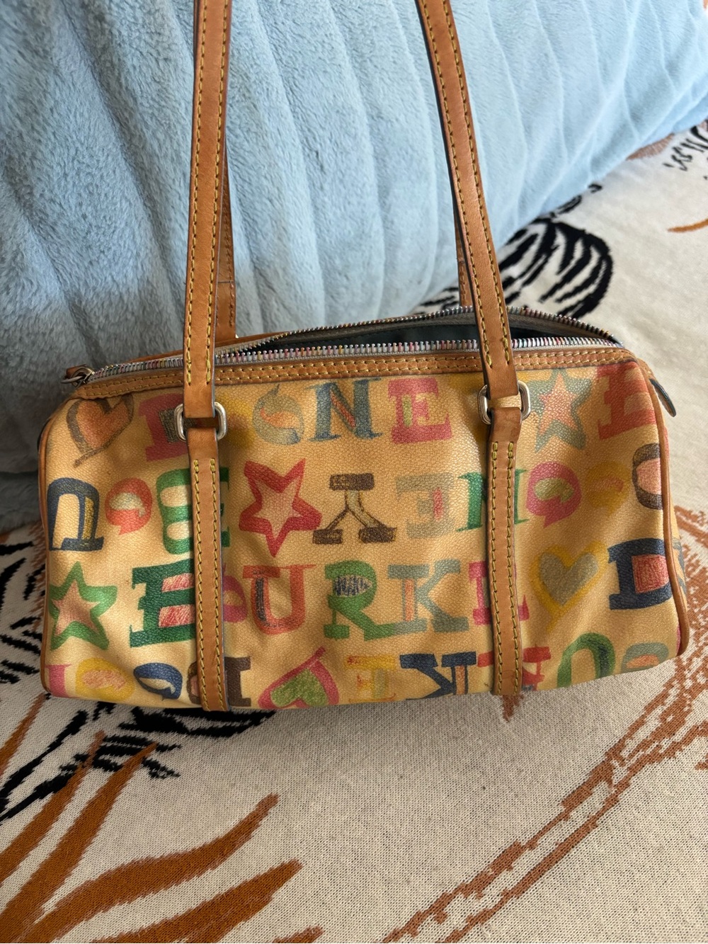 Dooney & Bourke Multicolor Logo Barrel shoulder Bag - Picture 2 of 6